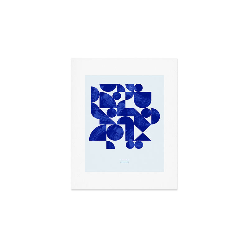 blue hues geometric Art Print Gallery Image 1