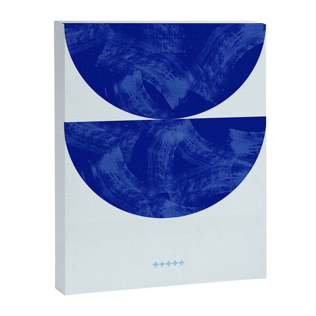 blue retro mid century Canvas Print Gallery Image 6