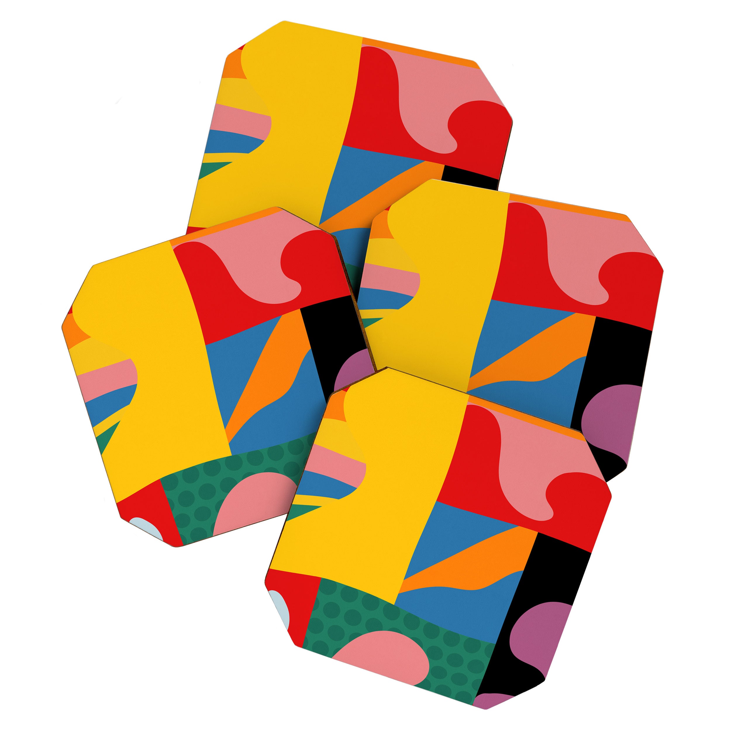 bold abstraction minimal 2 Coaster Gallery Image 1