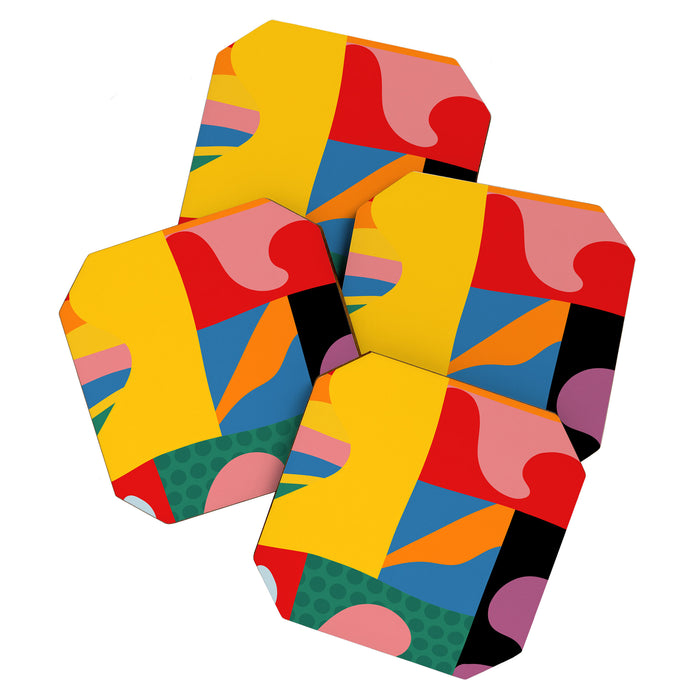 bold abstraction minimal 2 Coaster Gallery Image 1