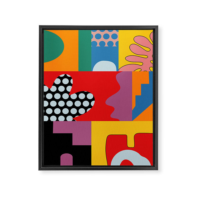 bold collage Framed Canvas Print Gallery Image 6