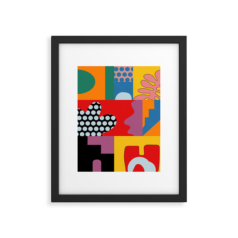 bold collage Framed Art Print Gallery Image 4