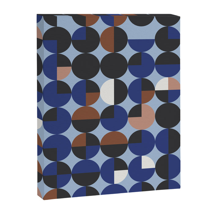 brown blue geometric elegance Canvas Print Gallery Image 1