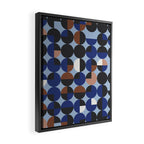 brown blue geometric elegance Framed Canvas Print Gallery Image 2