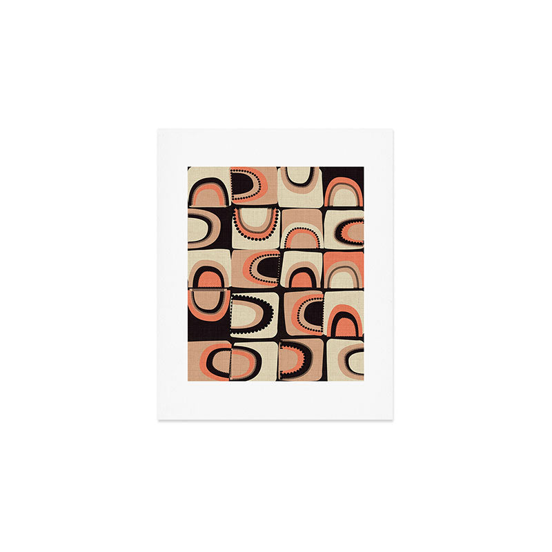 checkers rainbows modern shapes Art Print Gallery Image 1