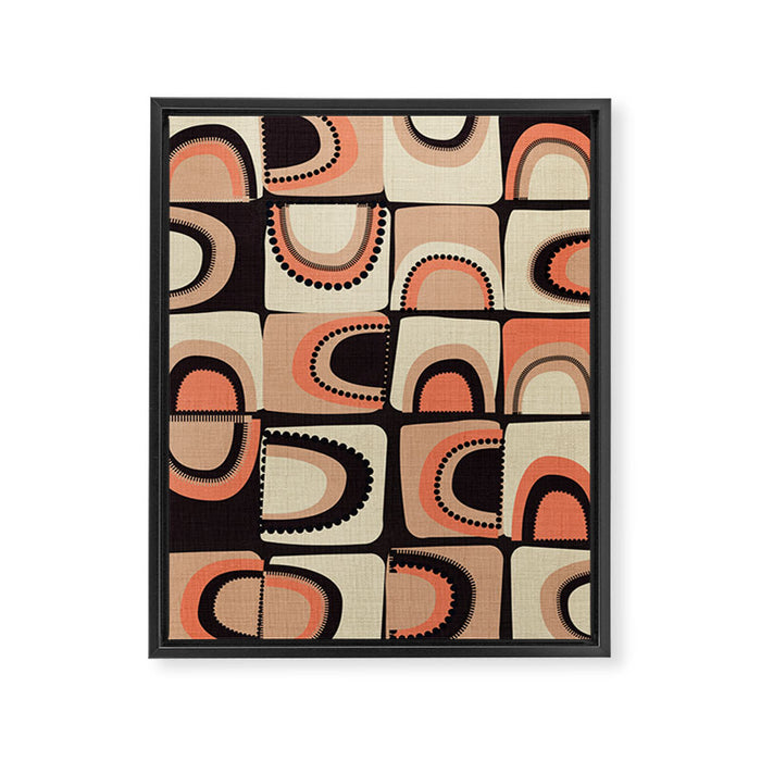 checkers rainbows modern shapes Framed Canvas Print Gallery Image 1