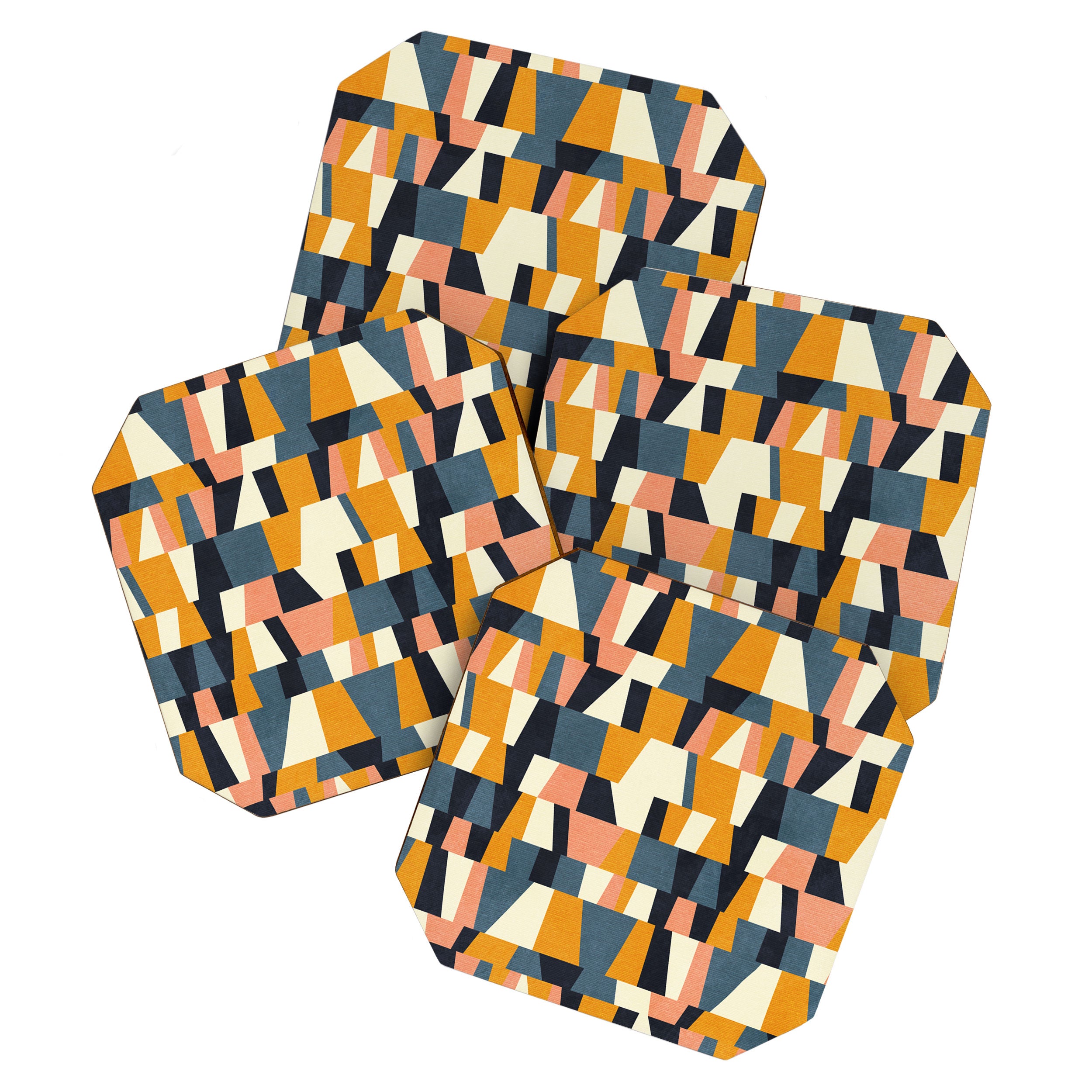 chequers irregular shapes Coaster Gallery Image 1