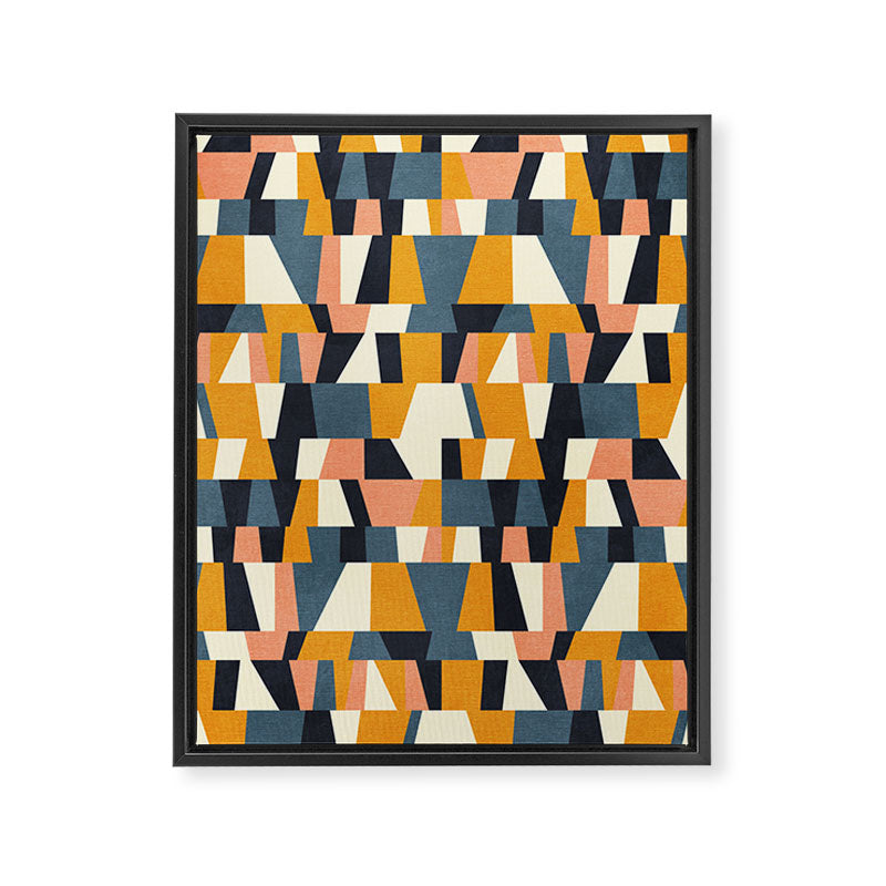 chequers irregular shapes Framed Canvas Print Gallery Image 6