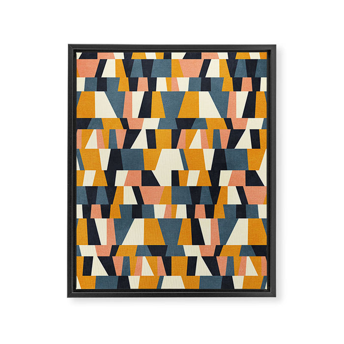 chequers irregular shapes Framed Canvas Print Gallery Image 1