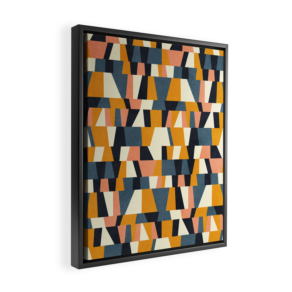 chequers irregular shapes Framed Canvas Print Gallery Image 2