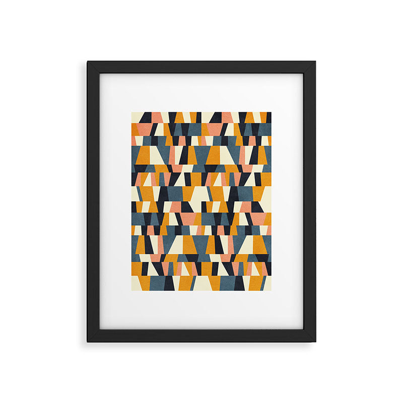 chequers irregular shapes Framed Art Print Gallery Image 5