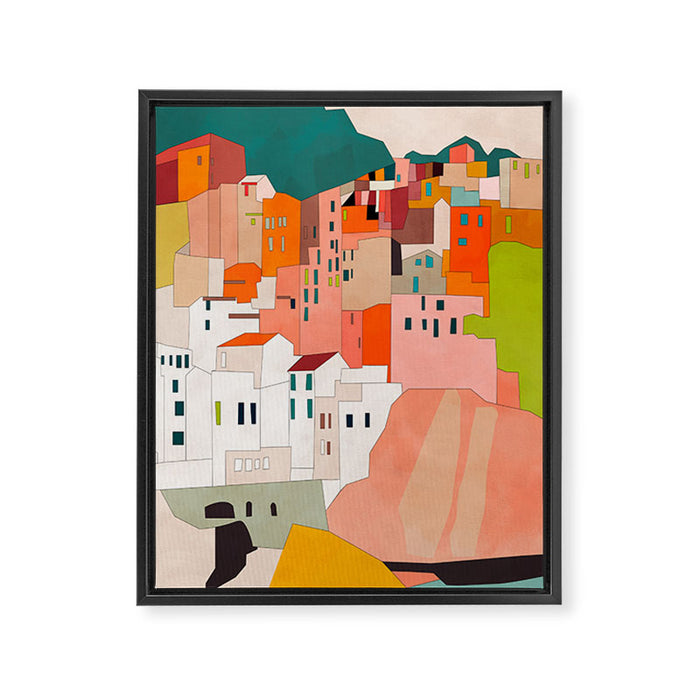 cinque terre Framed Canvas Print Gallery Image 1