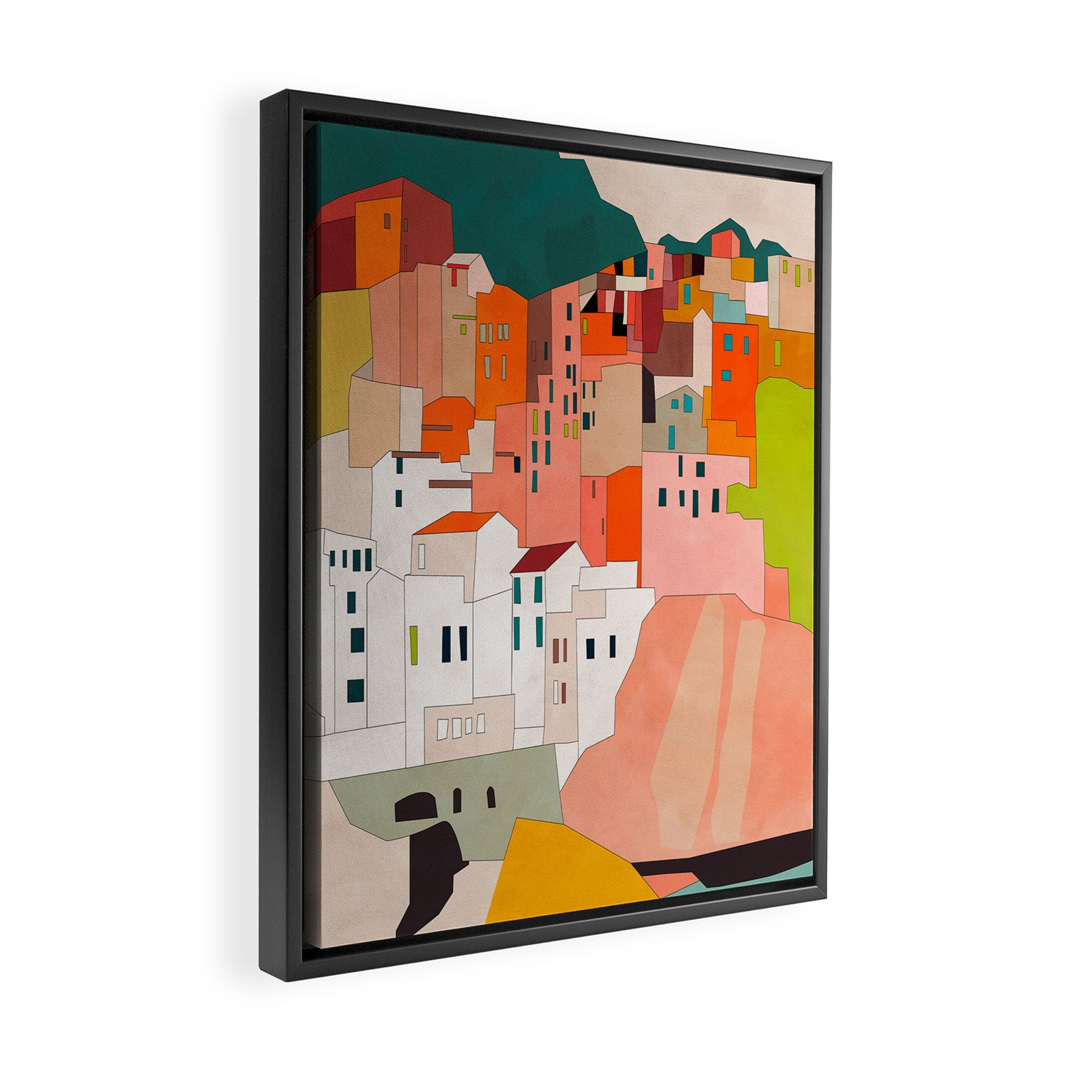 cinque terre Framed Canvas Print Gallery Image 2