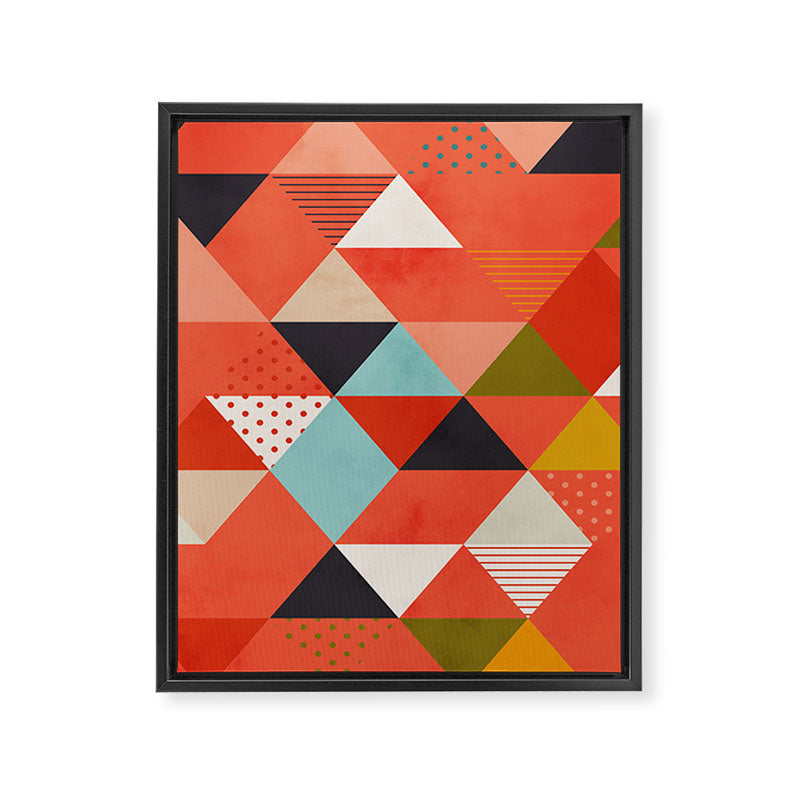 coral geometry Framed Canvas Print Gallery Image 8