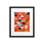 coral geometry Framed Art Print Gallery Image 6