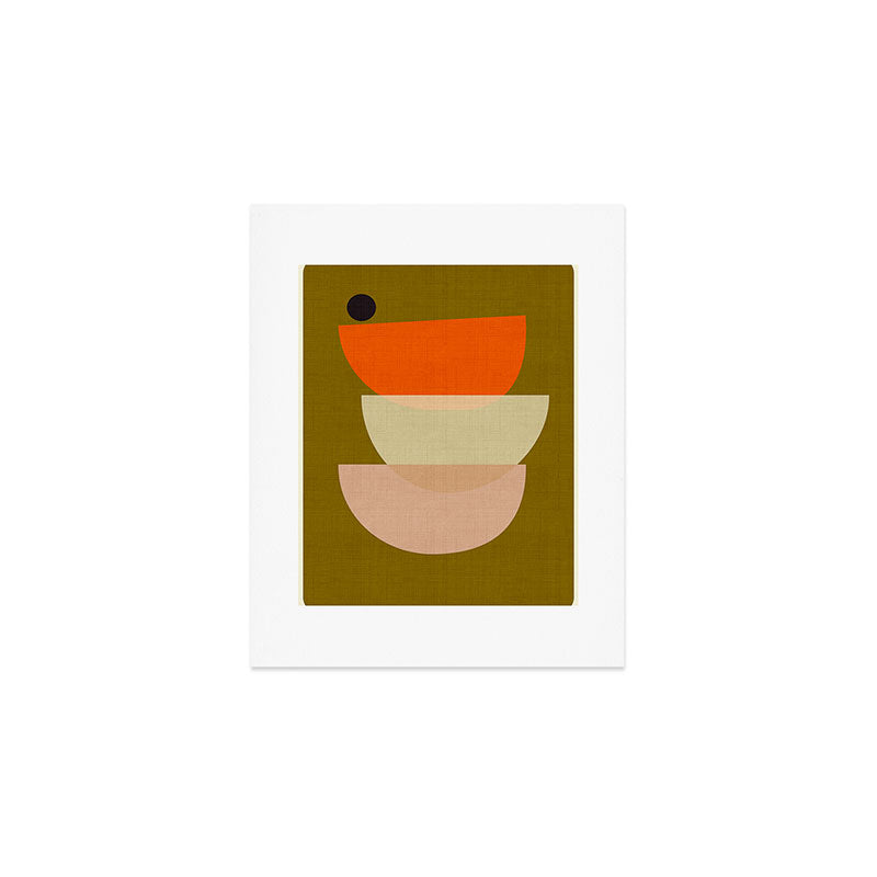 cups balance mid century minimal Art Print Gallery Image 1