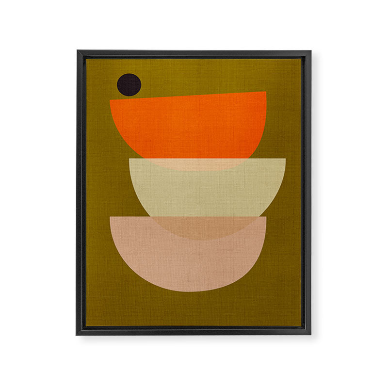 cups balance mid century minimal Framed Canvas Print Gallery Image 6
