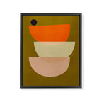 cups balance mid century minimal Framed Canvas Print Gallery Image 6