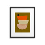 cups balance mid century minimal Framed Art Print Gallery Image 5