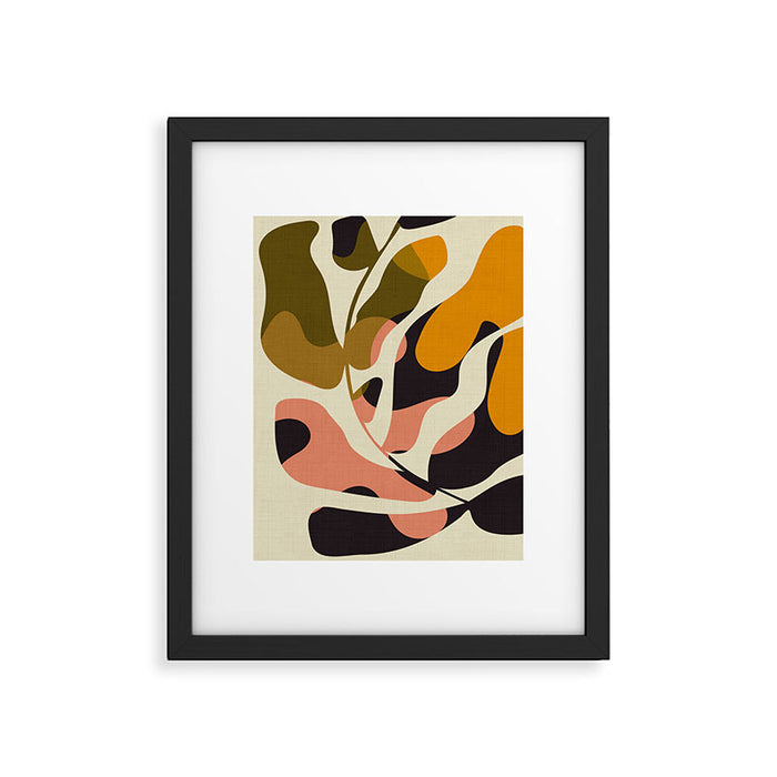 cut out leaves minimal Framed Art Print Gallery Image 1