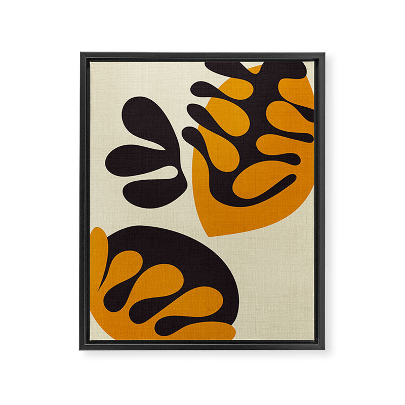 cut out organic abstract Framed Canvas Print Gallery Image 6