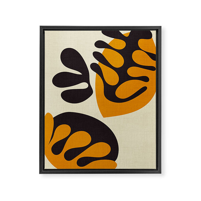 cut out organic abstract Framed Canvas Print Gallery Image 1