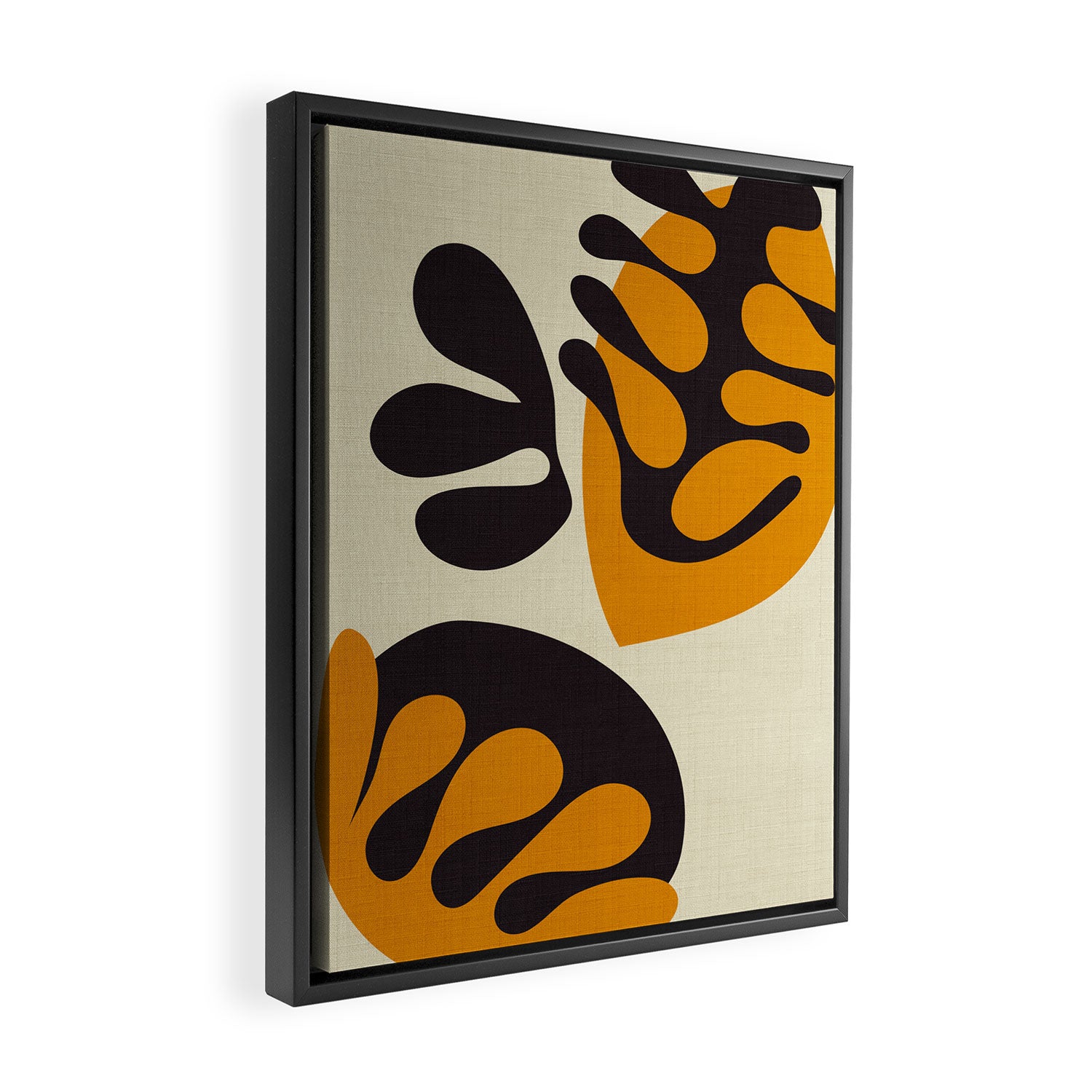 cut out organic abstract Framed Canvas Print Gallery Image 2
