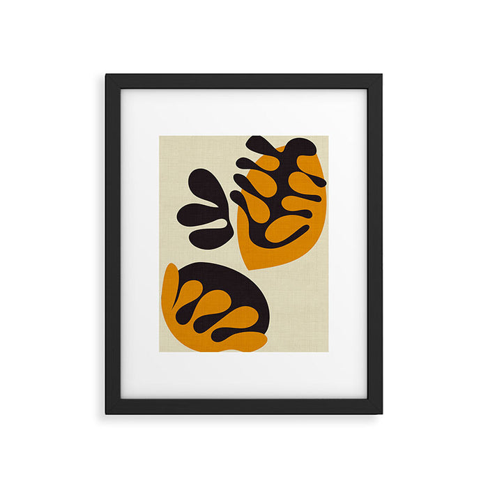 cut out organic abstract Framed Art Print Gallery Image 1