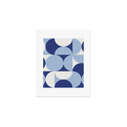 day dream geometry abstract blue Art Print Gallery Image 1