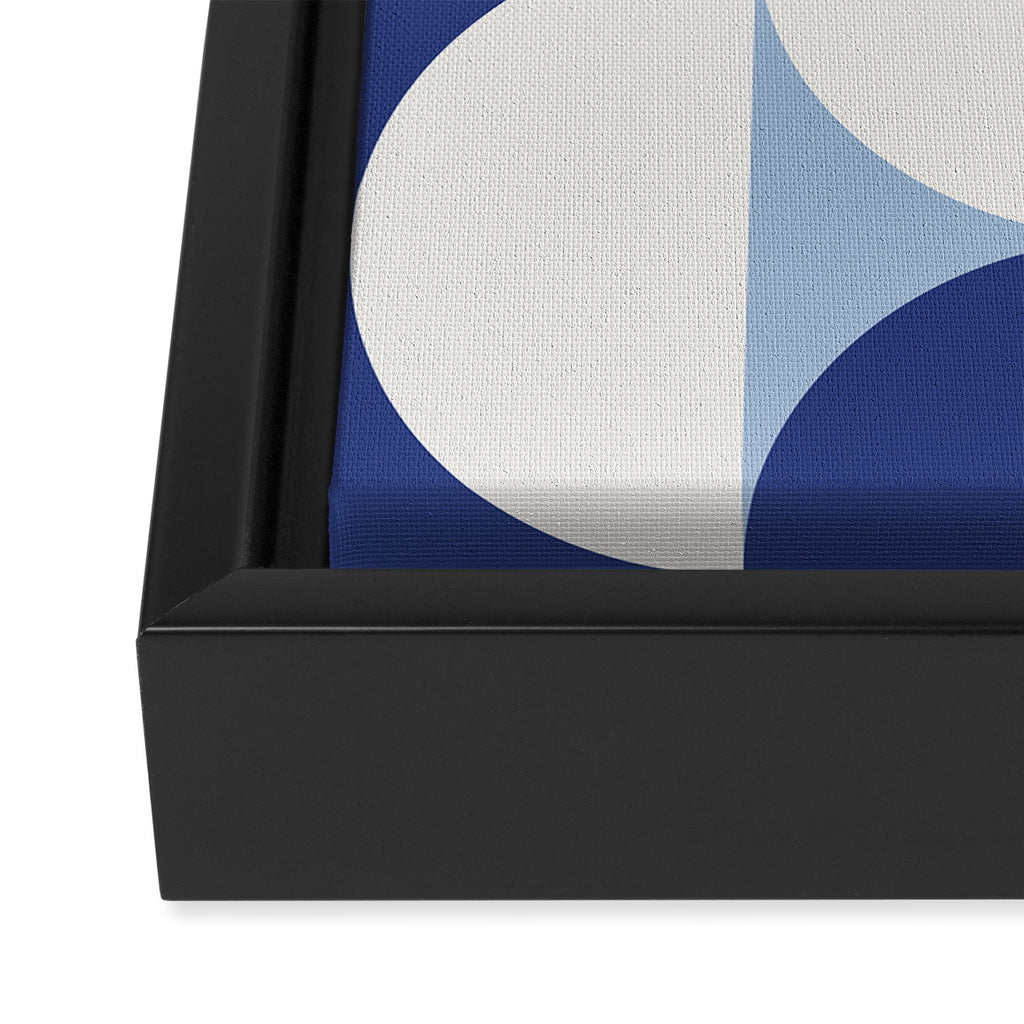 day dream geometry abstract blue Framed Canvas Print Gallery Image 3