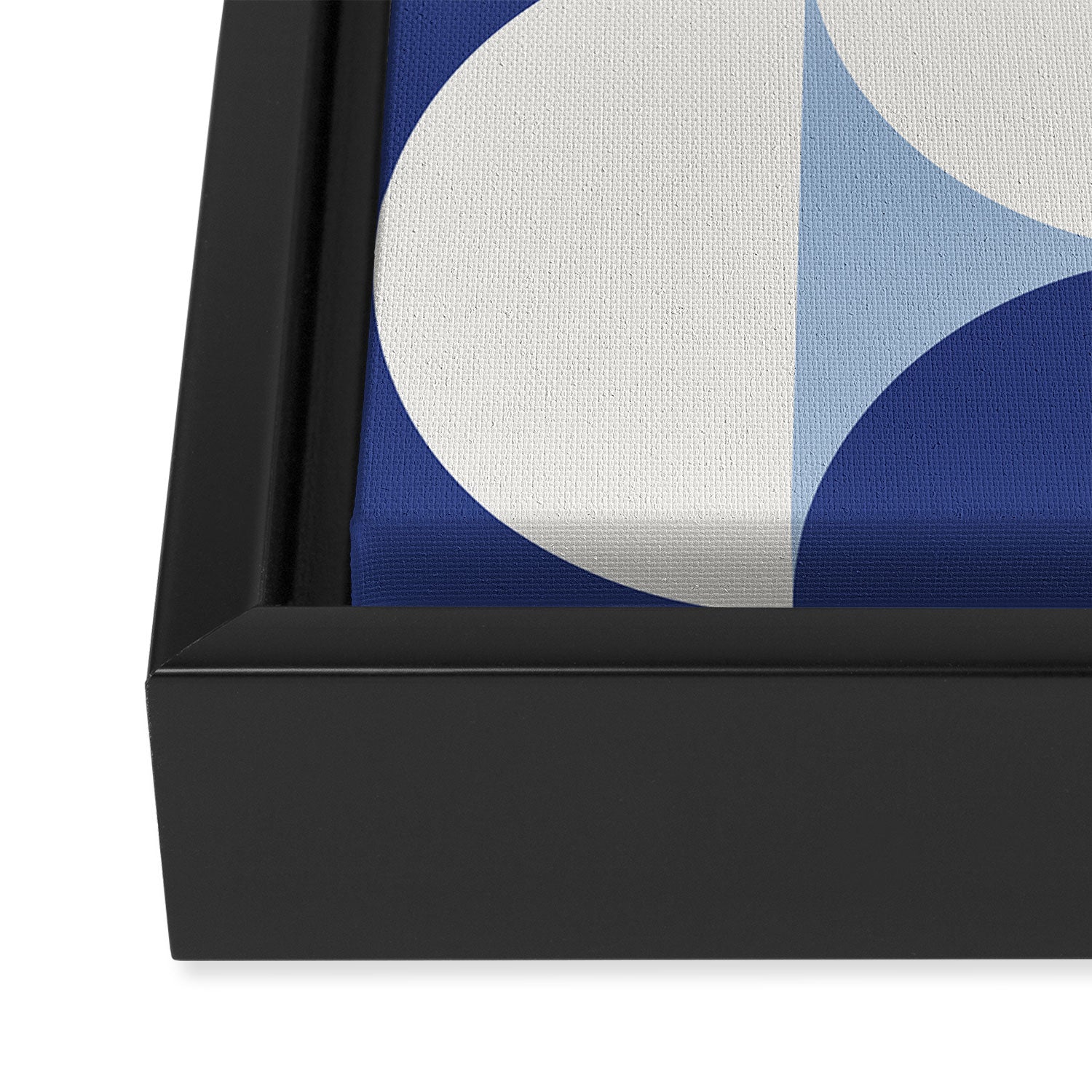 day dream geometry abstract blue Framed Canvas Print Gallery Image 3