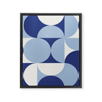 day dream geometry abstract blue Framed Canvas Print Gallery Image 8