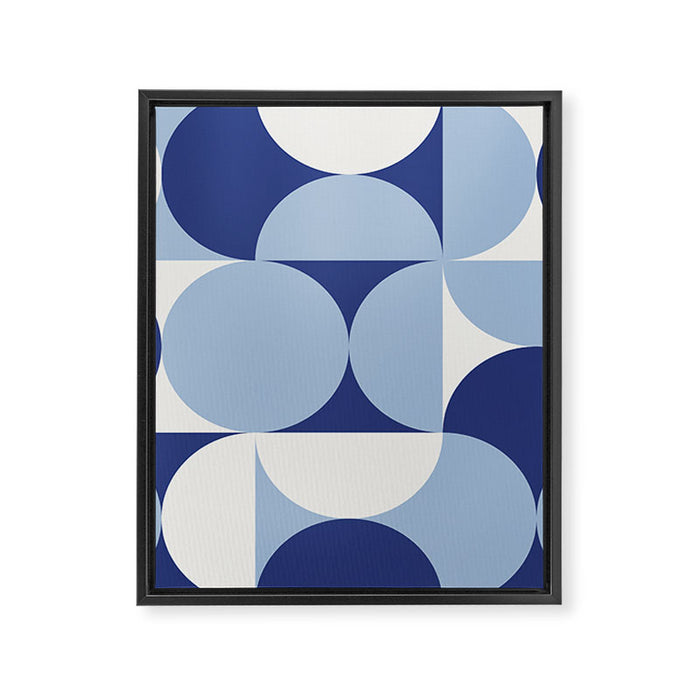 day dream geometry abstract blue Framed Canvas Print Gallery Image 1