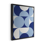 day dream geometry abstract blue Framed Canvas Print Gallery Image 2