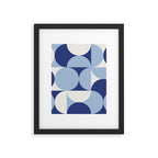 day dream geometry abstract blue Framed Art Print Gallery Image 4