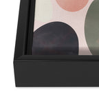 dots and pebbles mid century abstract Framed Canvas Print Gallery Image 3