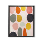 dots and pebbles mid century abstract Framed Canvas Print Gallery Image 6