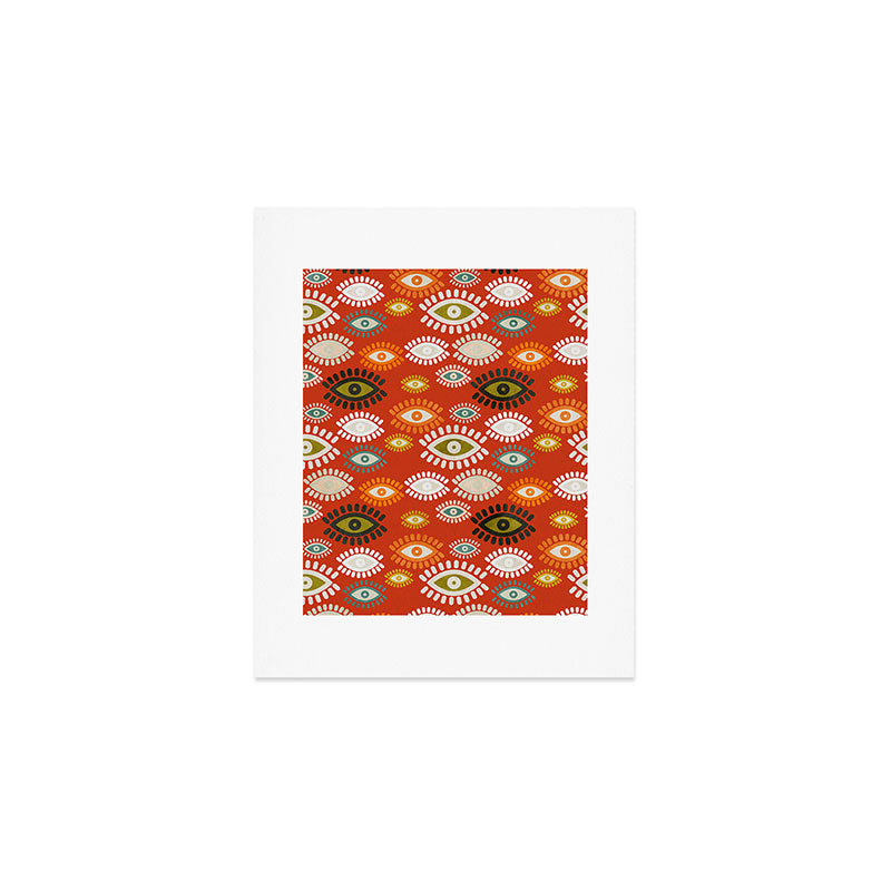 eyes pattern earthy fall Art Print Gallery Image 1