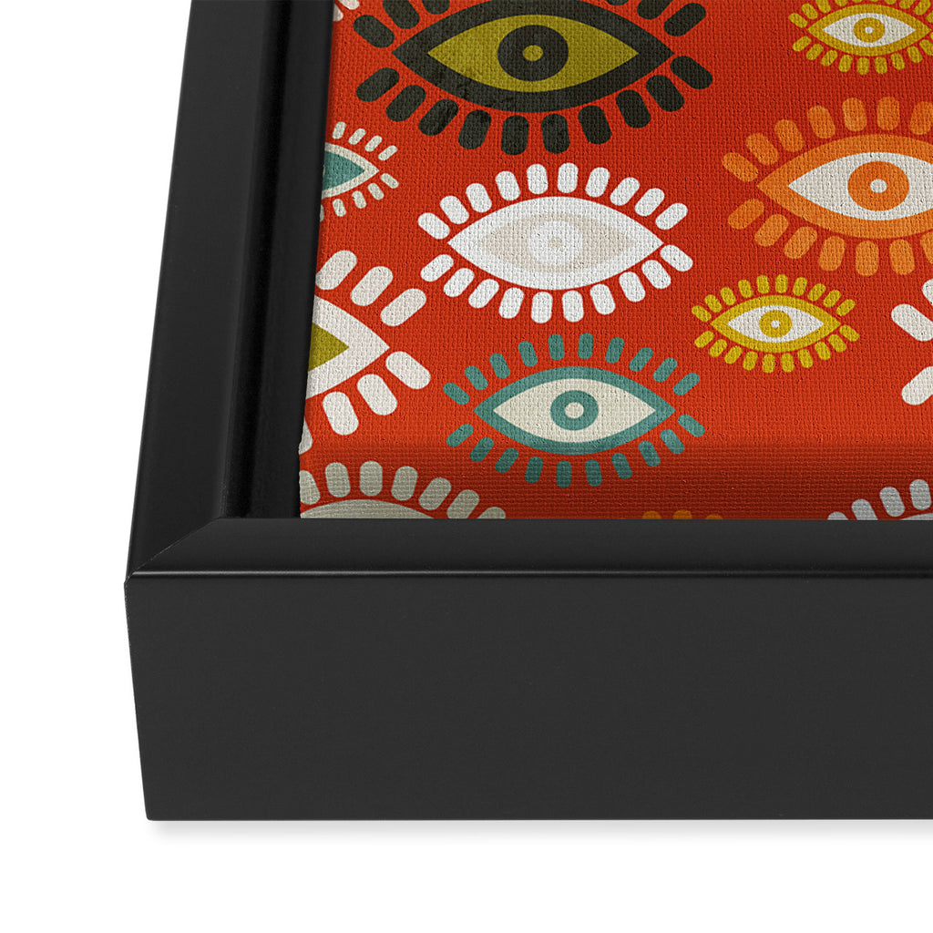 eyes pattern earthy fall Framed Canvas Print Gallery Image 3