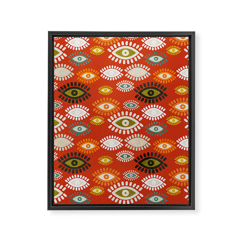 eyes pattern earthy fall Framed Canvas Print Gallery Image 8