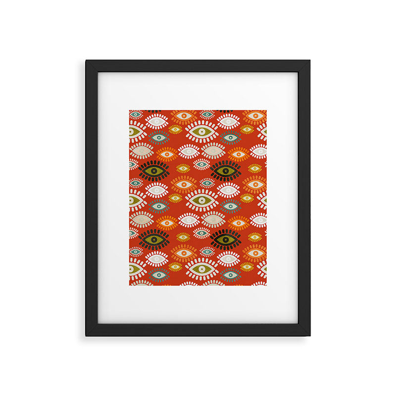 eyes pattern earthy fall Framed Art Print Gallery Image 6