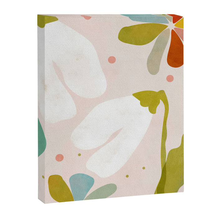 floral minimal shapes 2 Canvas Print Gallery Image 1