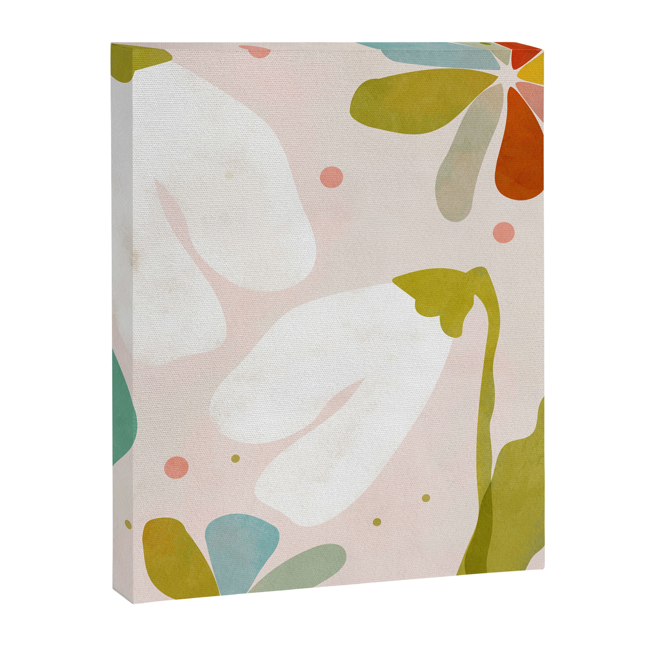 floral minimal shapes 2 Canvas Print Gallery Image 8