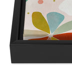 floral minimal shapes 2 Framed Canvas Print Gallery Image 3