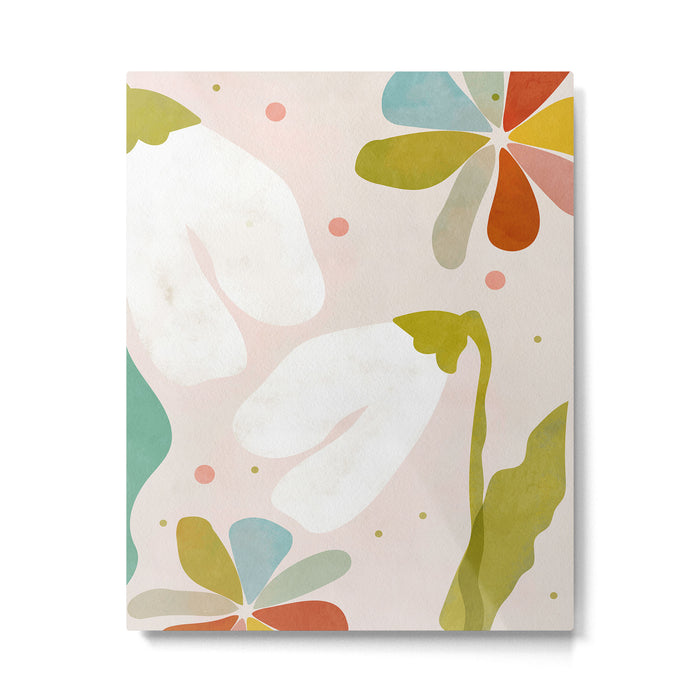 floral minimal shapes 2 Metal Print Gallery Image 1
