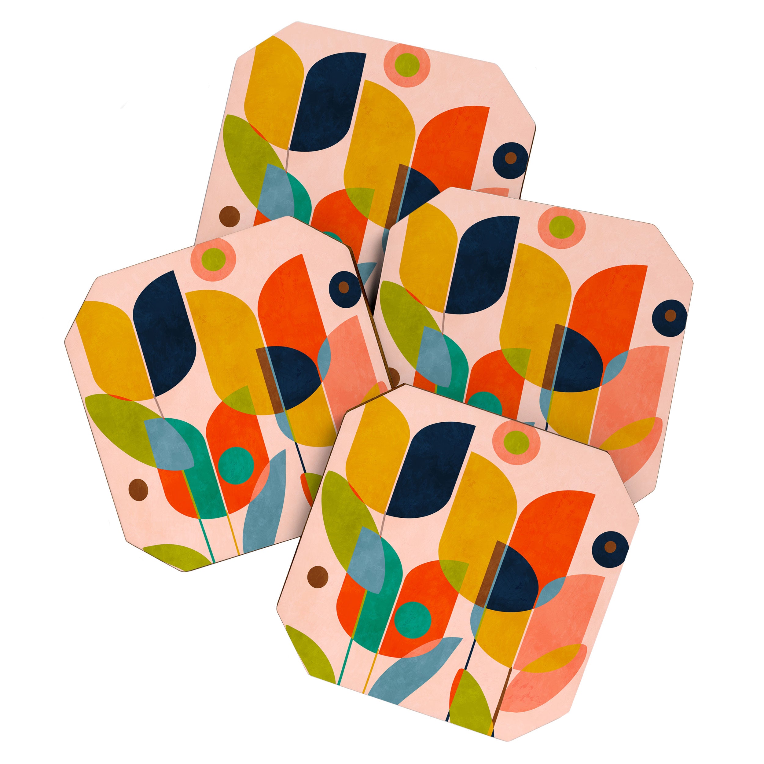 floral shapes III Coaster Gallery Image 1