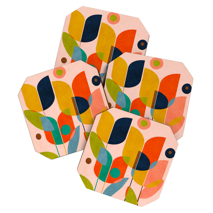 floral shapes III Coaster Gallery Image 1