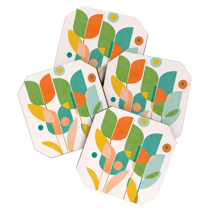 floral shapes IV Coaster Gallery Image 1