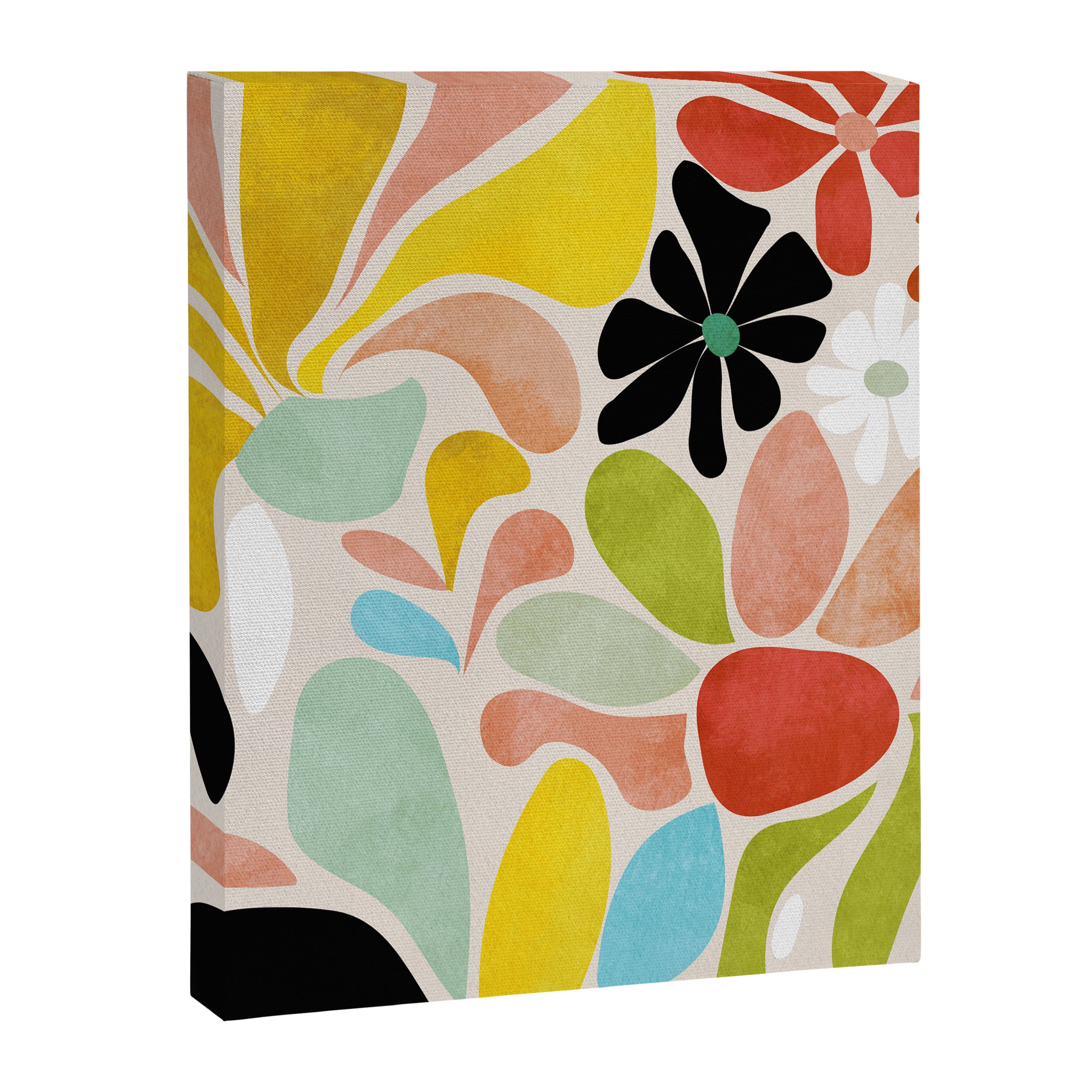 floral shapes retro Canvas Print Gallery Image 8
