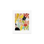 floral shapes retro Art Print Gallery Image 1